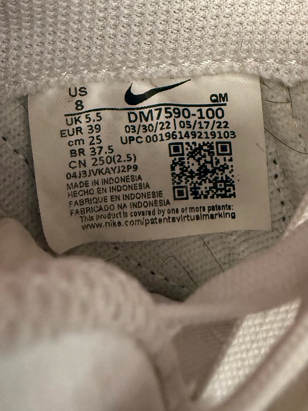 Nike Court Legacy Lift Size 8 White Sneakers - Picture 6 of 6